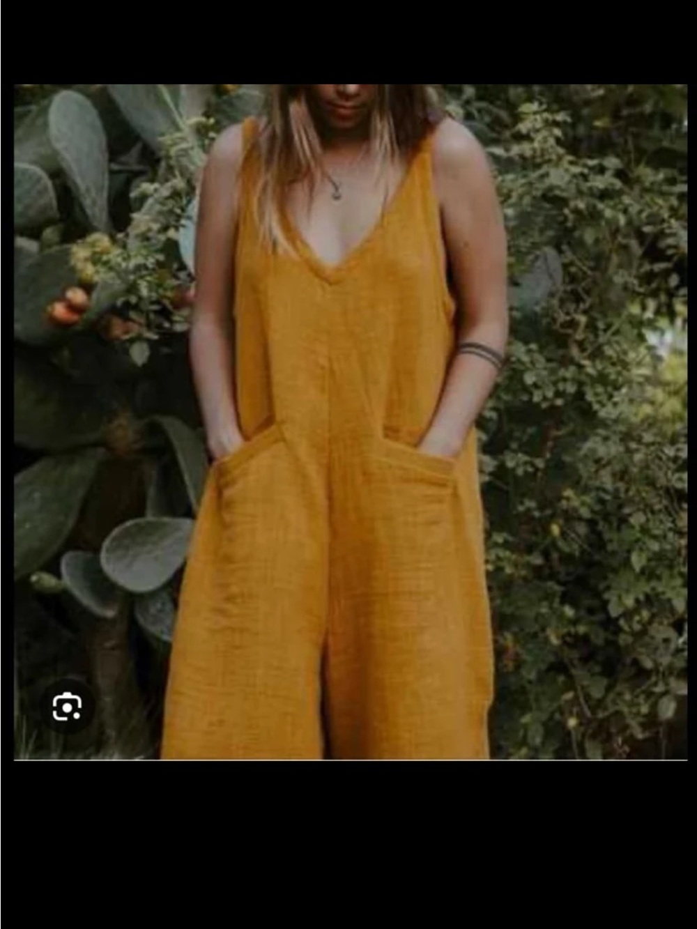 Myrah Penaloza Golden Chain Romper/Jumpsuit 100% Linen One Size - Picture 3 of 12